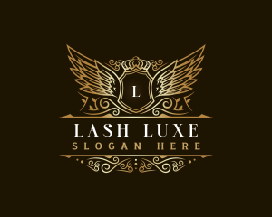 Luxury Wing Crown logo design