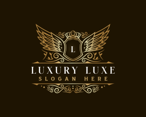 Luxury Wing Crown logo design