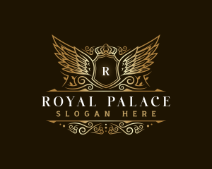 Luxury Wing Crown logo design