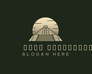 Yucatan - Inca Pyramid Temple logo design