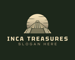 Inca Pyramid Temple logo design