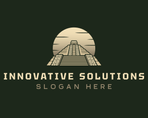 Inca Pyramid Temple logo design