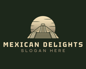 Mexico - Inca Pyramid Temple logo design