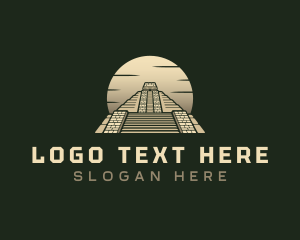 Mexico - Inca Pyramid Temple logo design