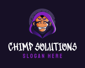 Chimpanzee - Gaming Monkey Character Hoodie logo design