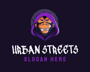 Streets - Gaming Monkey Character Hoodie logo design