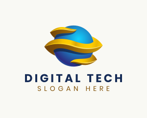 Digital - Digital Globe Sphere logo design