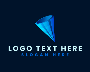 3d - 3D Digital Cone logo design