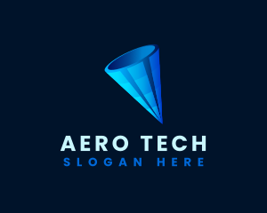 3D Digital Cone  logo design