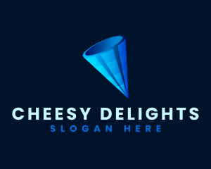 3D Digital Cone  logo design