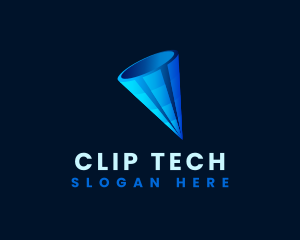 3D Digital Cone  logo design