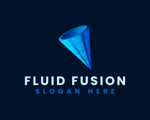 3D Digital Cone  logo design