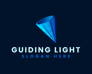 3D Digital Cone  logo design