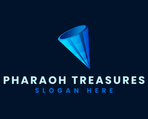 3D Digital Cone  logo design