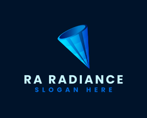 3D Digital Cone  logo design