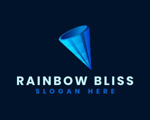 3D Digital Cone  logo design