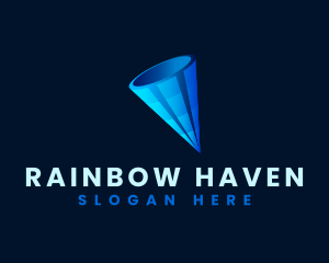 3D Digital Cone  logo design