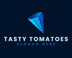 3D Digital Cone  logo design