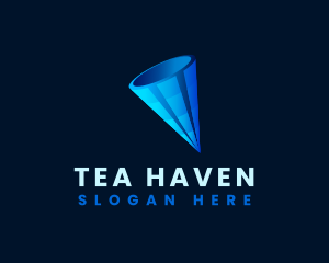 3D Digital Cone  logo design