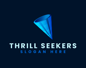 3D Digital Cone  logo design