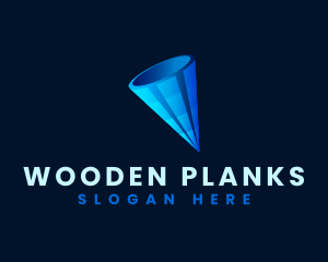 3D Digital Cone  logo design