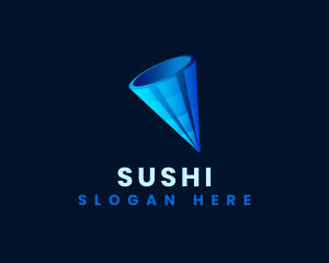 3D Digital Cone  logo design