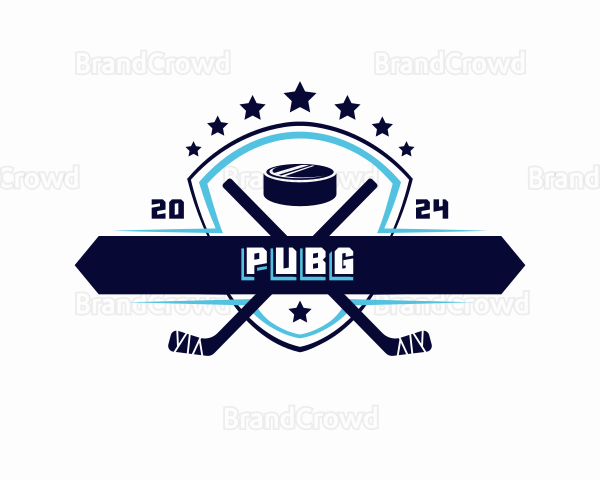 Sports Hockey Shield Game Logo