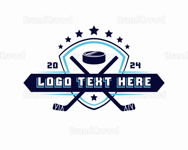 Sports Hockey Shield Game Logo