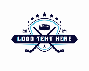 Puck - Sports Hockey Shield Game logo design