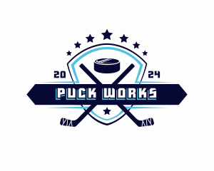 Puck - Sports Hockey Shield Game logo design