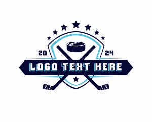 Sports Hockey Shield Game Logo