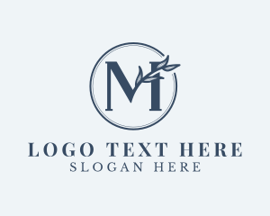 Eco - Nature Plant Letter M logo design