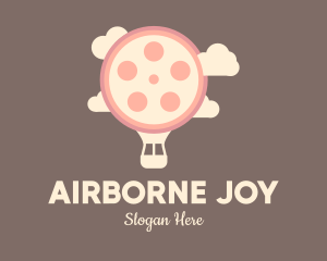 Hot Air Balloon Movie Reel logo design