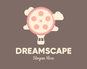 Hot Air Balloon Movie Reel logo design