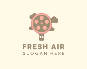 Hot Air Balloon Film Reel logo design