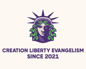 Statue of Liberty Medusa  logo design