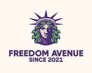 Liberty - Statue of Liberty Medusa logo design