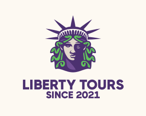 Statue Of Liberty - Statue of Liberty Medusa logo design