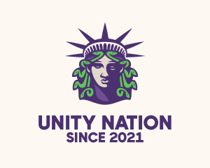 Statue of Liberty Medusa  logo design