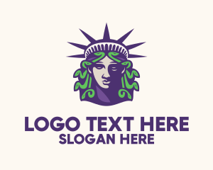 Statue of Liberty Medusa  Logo