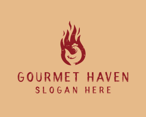 Fire Chicken Gourmet logo design