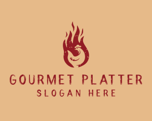 Fire Chicken Gourmet logo design