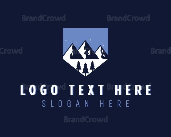 Outdoor Mountain Hiking Logo