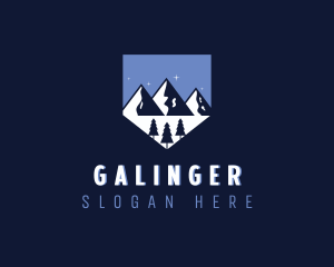 Outdoor Mountain Hiking Logo