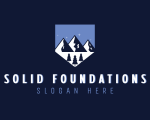 Outdoor Mountain Hiking Logo