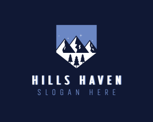 Outdoor Mountain Hiking logo design