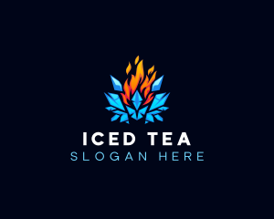 Ice Shard Blazing Fire  logo design