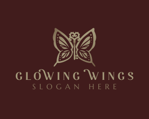 Key Wings Butterfly logo design