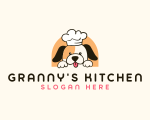 Cute Kitchen Dog logo design