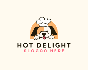 Cute Kitchen Dog logo design